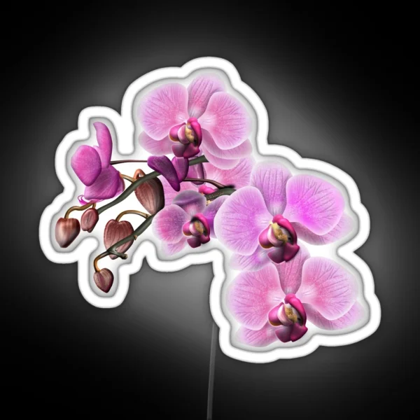Orchids In Bloom RGB Neon Sign