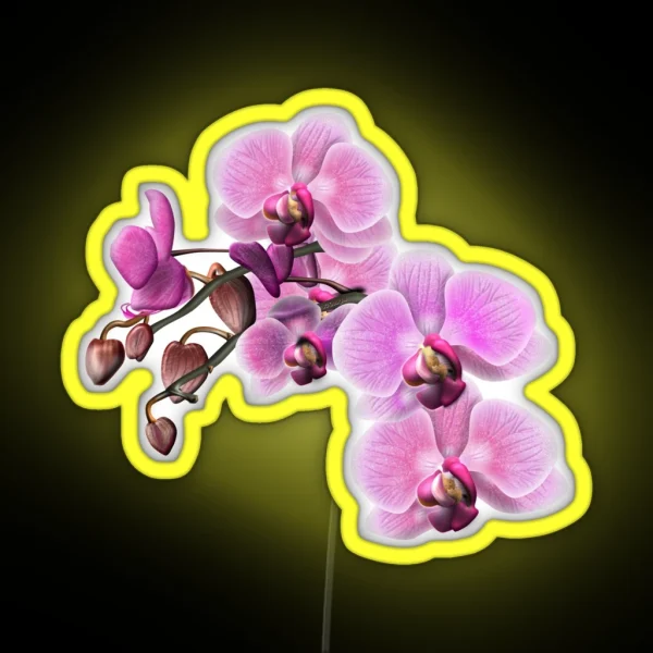 Orchids In Bloom RGB Neon Sign