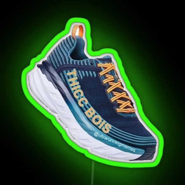 Original Hoka Oneone Thicc Bois RGB Neon Sign