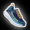 Neon lighted 'Thicc Bois' sign inspired by Hoka OneOne branding