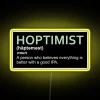 Original HOPTIMIST Definition IPA Craft Beer Neon Sign with RGB LEDs