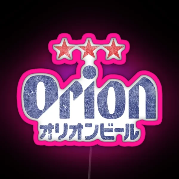 Orion Breweries Vintage Distressed RGB Neon Sign