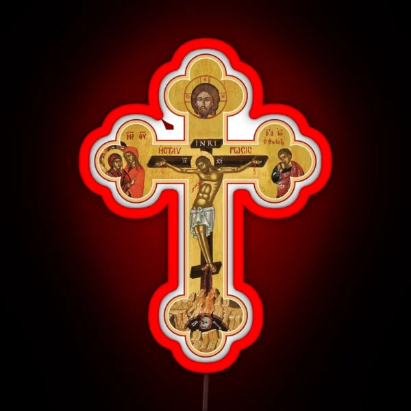 Orthodox Cross Icon RGB Neon Sign