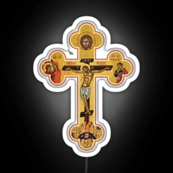 Orthodox Cross Icon RGB Neon Sign