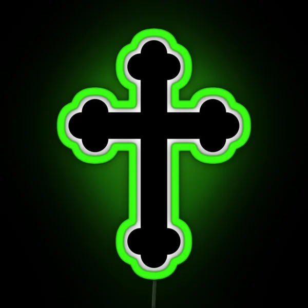 Orthodox Cross Or Budded Cross RGB Neon Sign