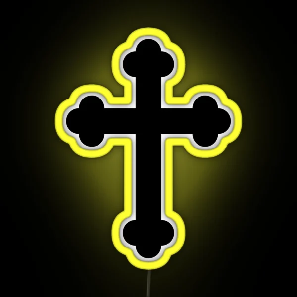 Orthodox Cross Or Budded Cross RGB Neon Sign