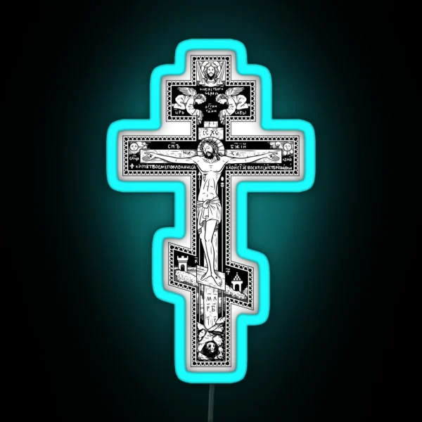 Orthodox Cross RGB Neon Sign