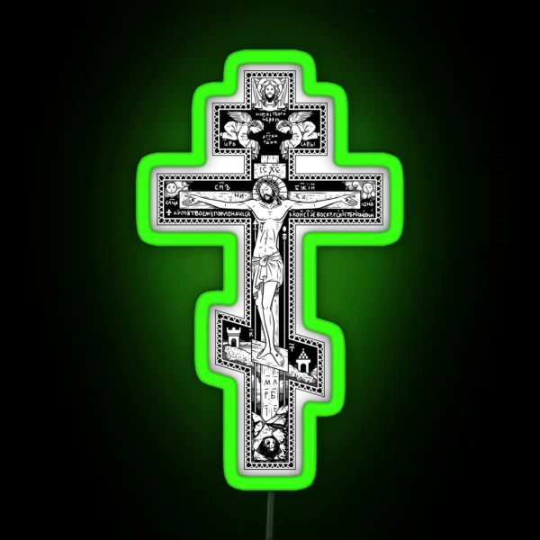 Orthodox Cross RGB Neon Sign