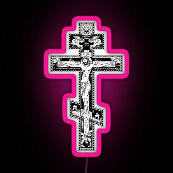Orthodox Cross RGB Neon Sign
