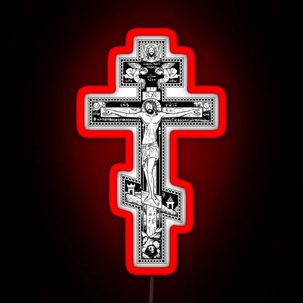 Orthodox Cross RGB Neon Sign