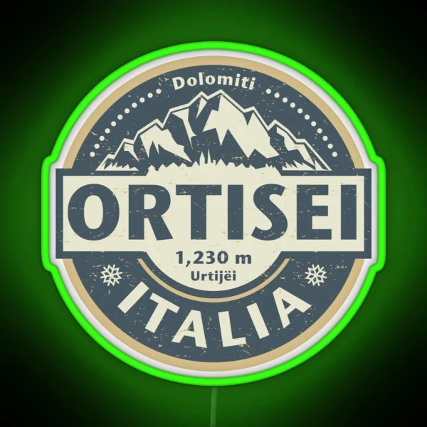 Ortisei Italy RGB Neon Sign