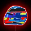 Official Formula One Helmet Design of Driver Oscar Piastri Neon Sign