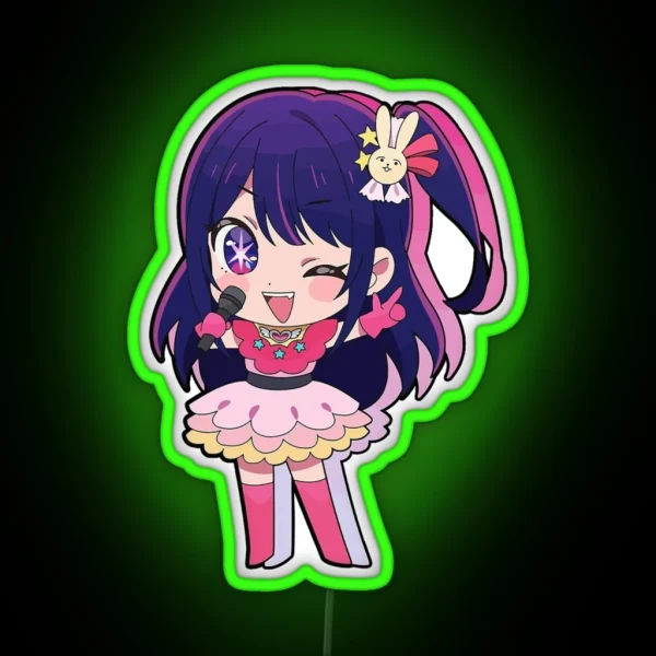 Oshi No Ko My Favorite Idol Child Ai Hoshino RGB Neon Sign