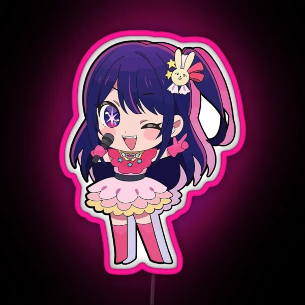 Oshi No Ko My Favorite Idol Child Ai Hoshino RGB Neon Sign