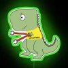 Dreamy OTT Rex Neon Sign with Multicolor RGB Lighting Effects