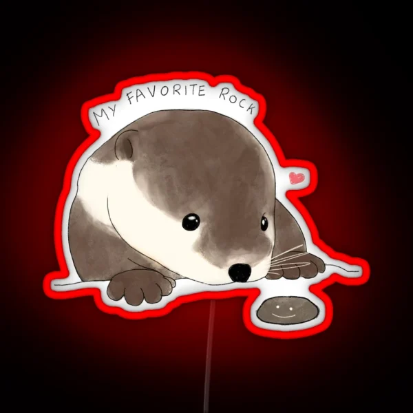 Otter S Favorite Rock RGB Neon Sign
