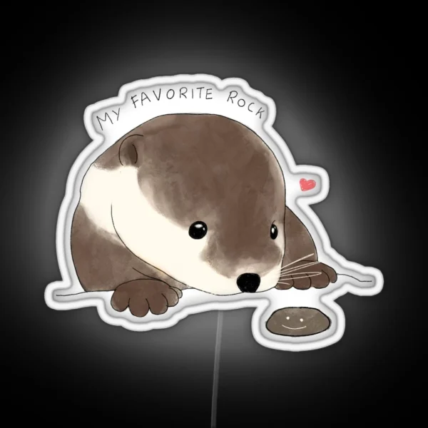 Otter S Favorite Rock RGB Neon Sign