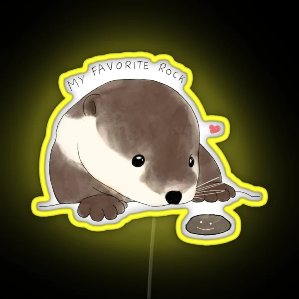 Otter S Favorite Rock RGB Neon Sign