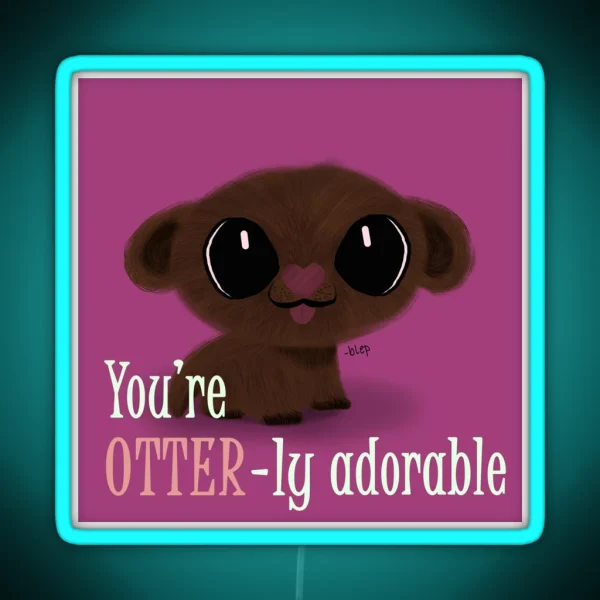 Otterly Adorable RGB Neon Sign