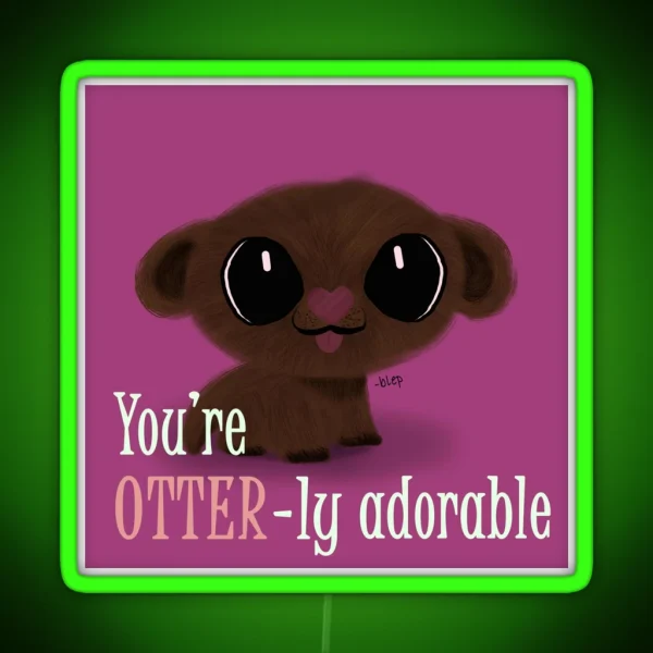 Otterly Adorable RGB Neon Sign
