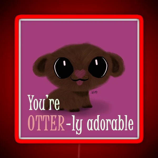 Otterly Adorable RGB Neon Sign