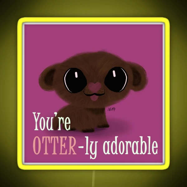 Otterly Adorable RGB Neon Sign