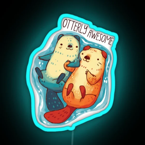 Otterly Awesome RGB Neon Sign