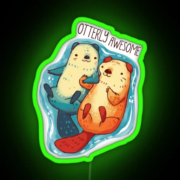 Otterly Awesome RGB Neon Sign