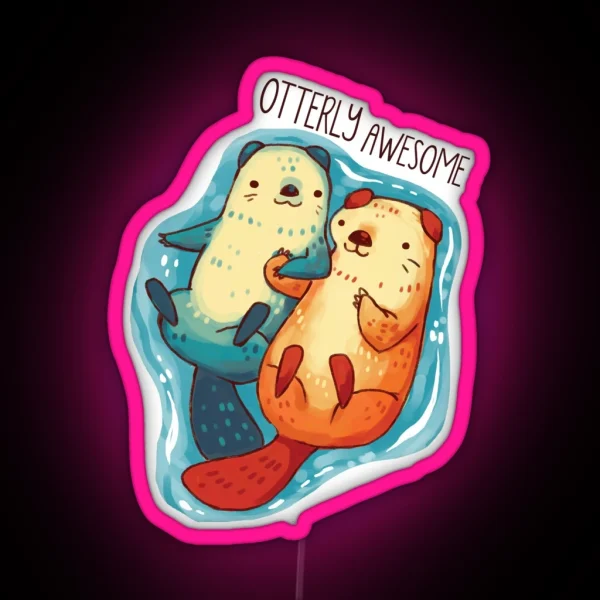 Otterly Awesome RGB Neon Sign