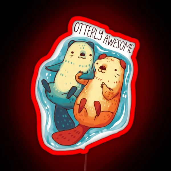 Otterly Awesome RGB Neon Sign