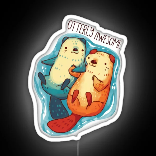 Otterly Awesome RGB Neon Sign
