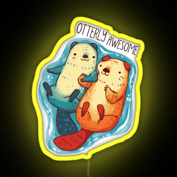 Otterly Awesome RGB Neon Sign