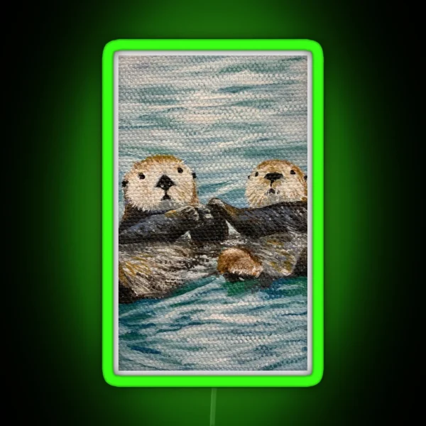 Otterly In Love RGB Neon Sign