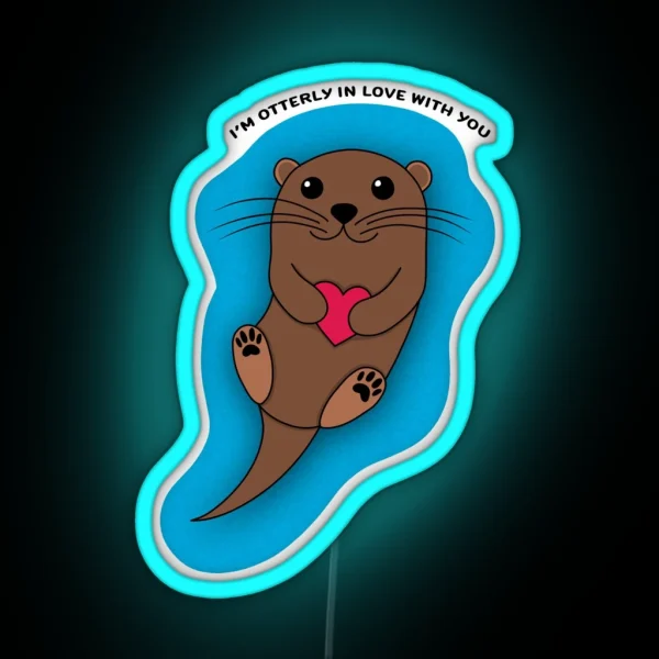 Otterly In Love RGB Neon Sign