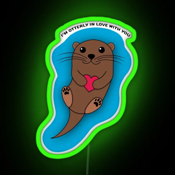 Otterly In Love RGB Neon Sign