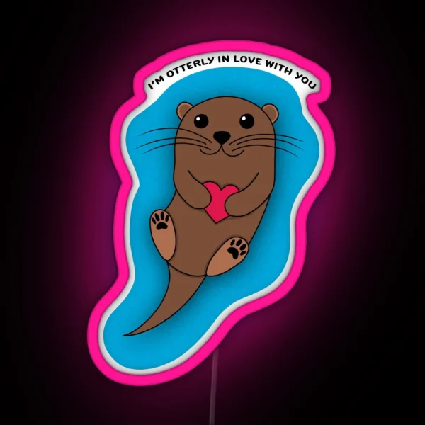 Otterly In Love RGB Neon Sign