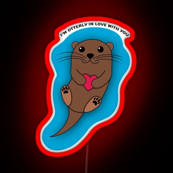 Otterly In Love RGB Neon Sign