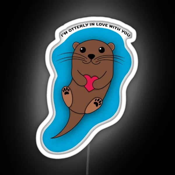 Otterly In Love RGB Neon Sign