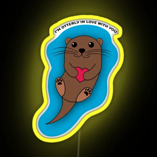 Otterly In Love RGB Neon Sign