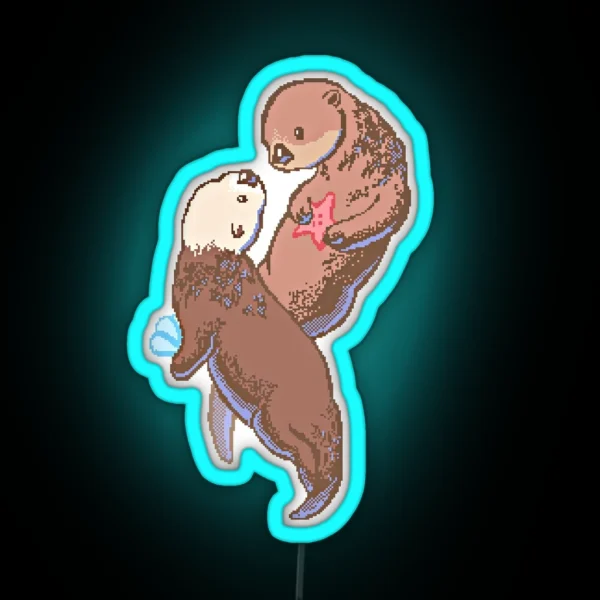 Otterly In Love RGB Neon Sign