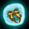 Cozy Home Decor with Loving Otter and Heartwarming Neon Accents