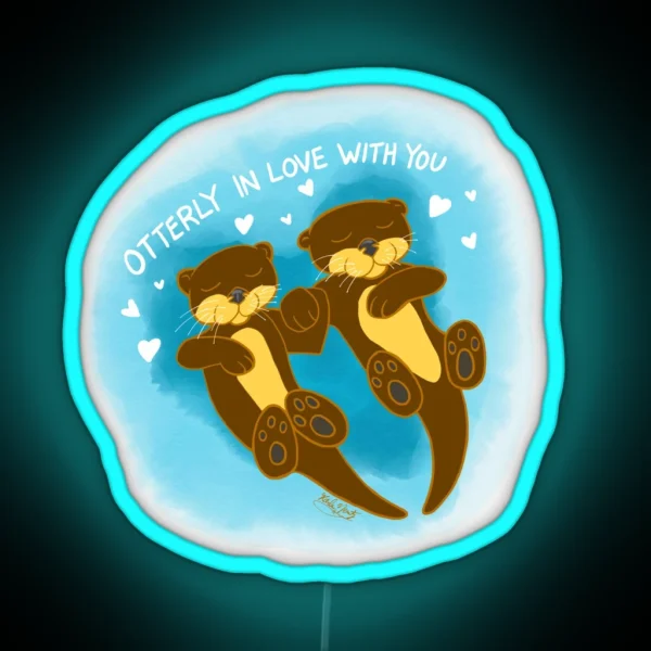Otterly In Love With You RGB Neon Sign