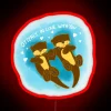 Adorable Otter Themed Neon Sign with Colorful RGB LED Lights