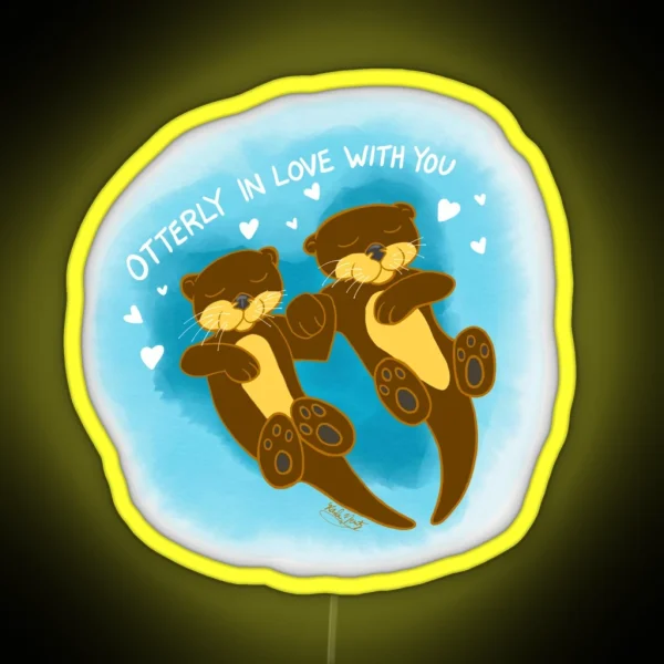 Otterly In Love With You RGB Neon Sign