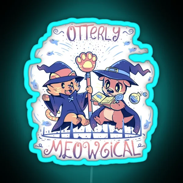 Otterly Meowgical RGB Neon Sign