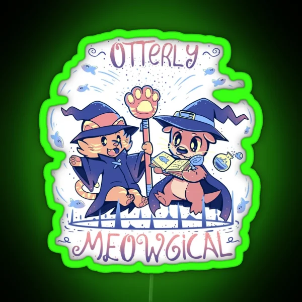 Otterly Meowgical RGB Neon Sign