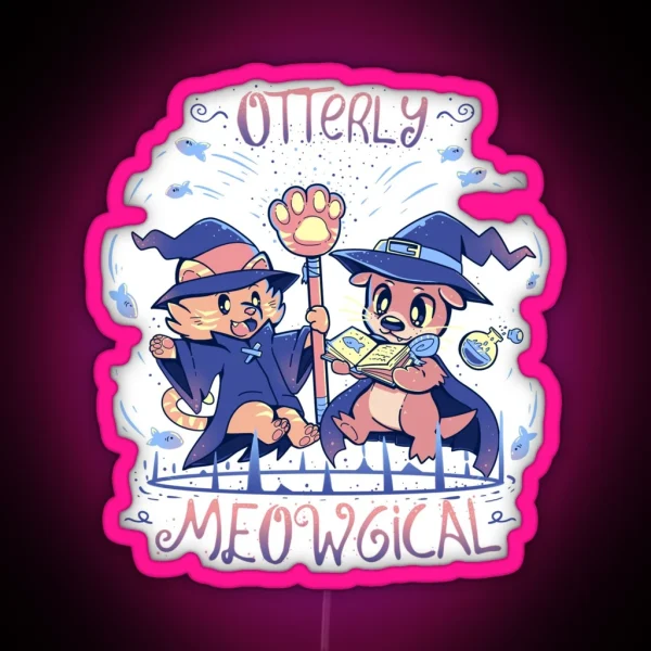Otterly Meowgical RGB Neon Sign