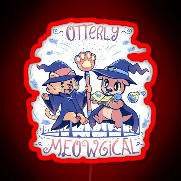 Otterly Meowgical RGB Neon Sign