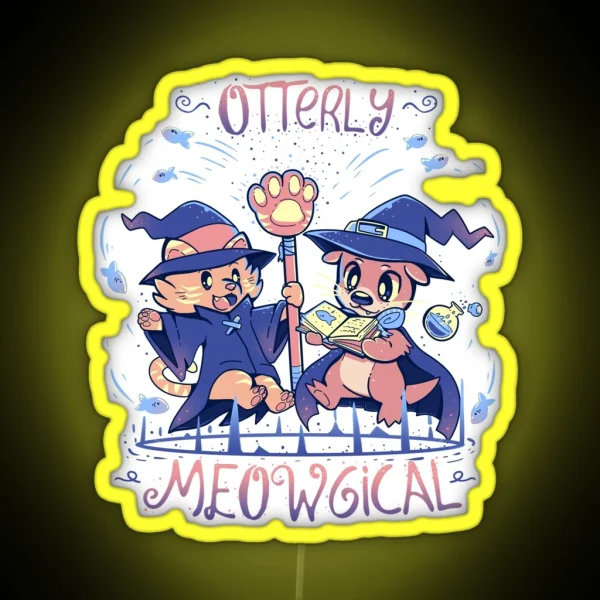 Otterly Meowgical RGB Neon Sign