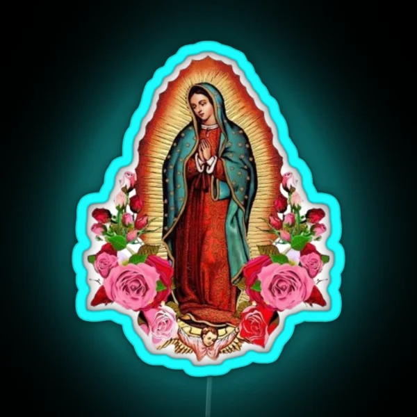 Our Lady Of Guadalupe Mexican Virgin Mary Mexico RGB Neon Sign